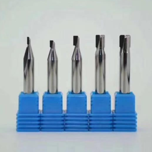 Diamond PCD single double-edged end mill